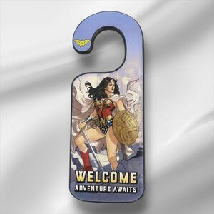 Wonder Woman Double-Sided Door Hanger Sign – “Welcome / Stay Out”
